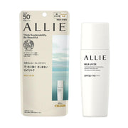 ALLIE Milk UV EX sunscreen SPF50+ PA++++ bottle and pouch, 60 mL