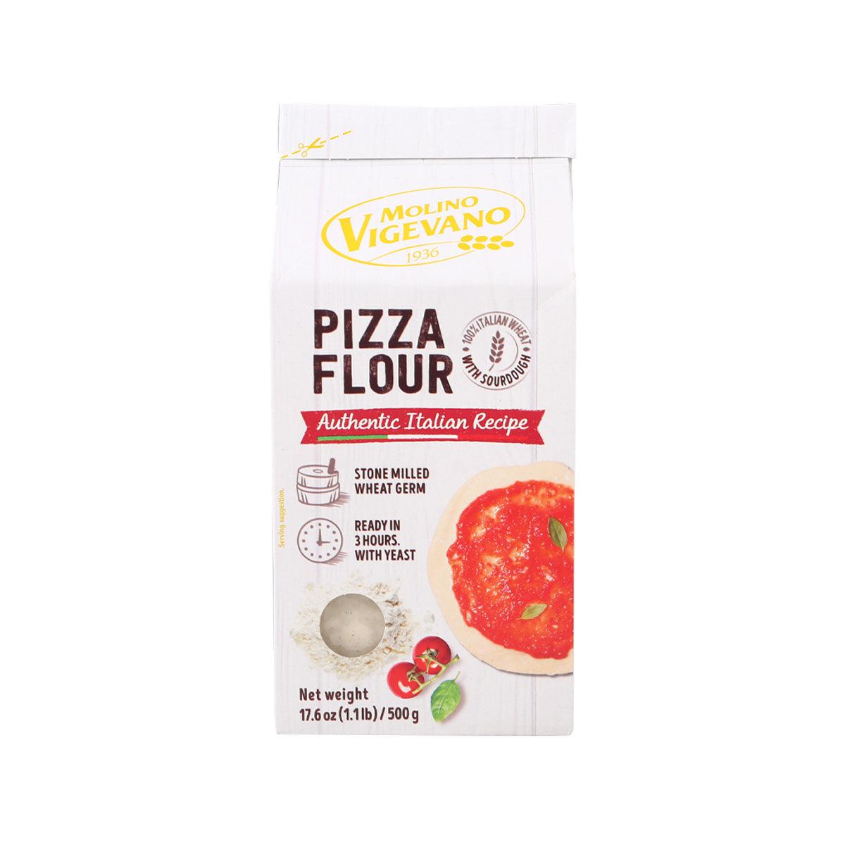 MOLINO VIGEVANO sourdough pizza flour bag, 500g, wheat germ and stone-milled.