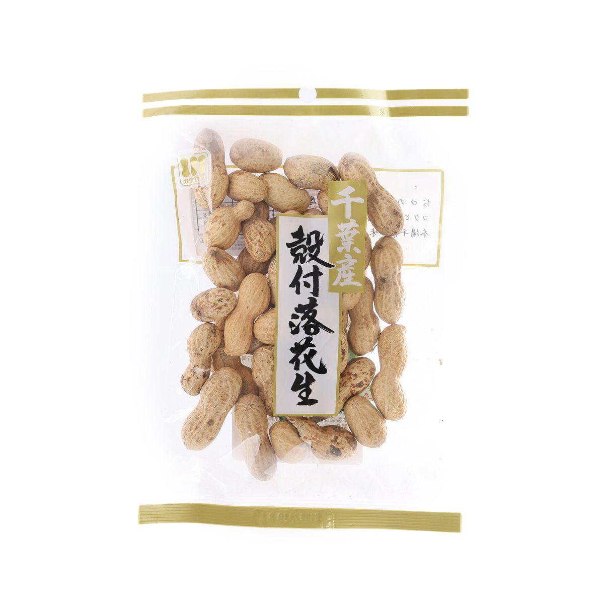 KAWAGOEYA chiba peanuts with shells in sealed stand-up pouch, 75g