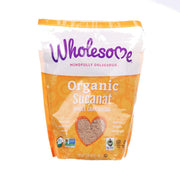 WHOLESOME SWEETENERS organic sucanat panela whole cane sugar in orange stand-up pouch