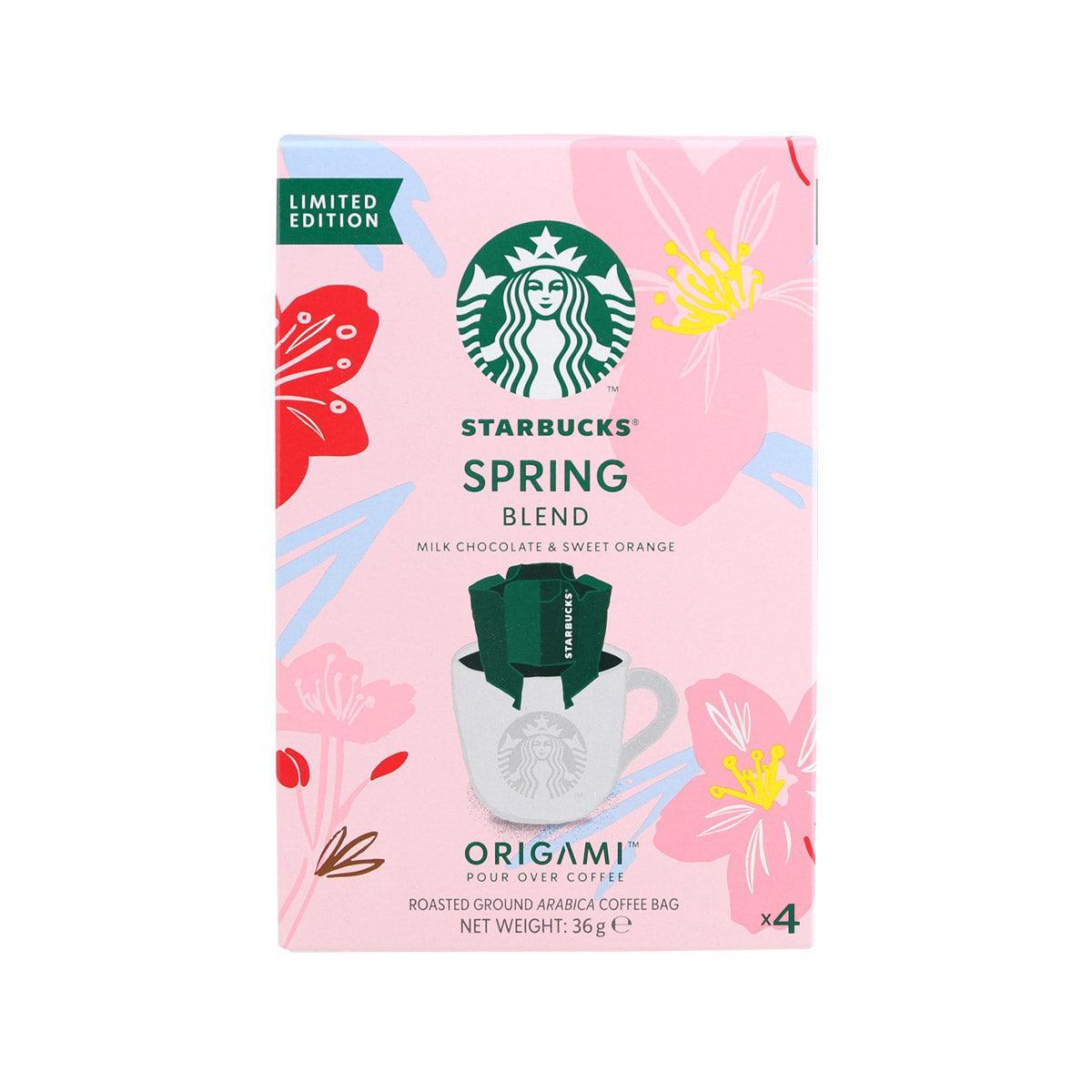 Starbucks Origami Spring Blend pour over coffee packet box, milk chocolate & sweet orange
