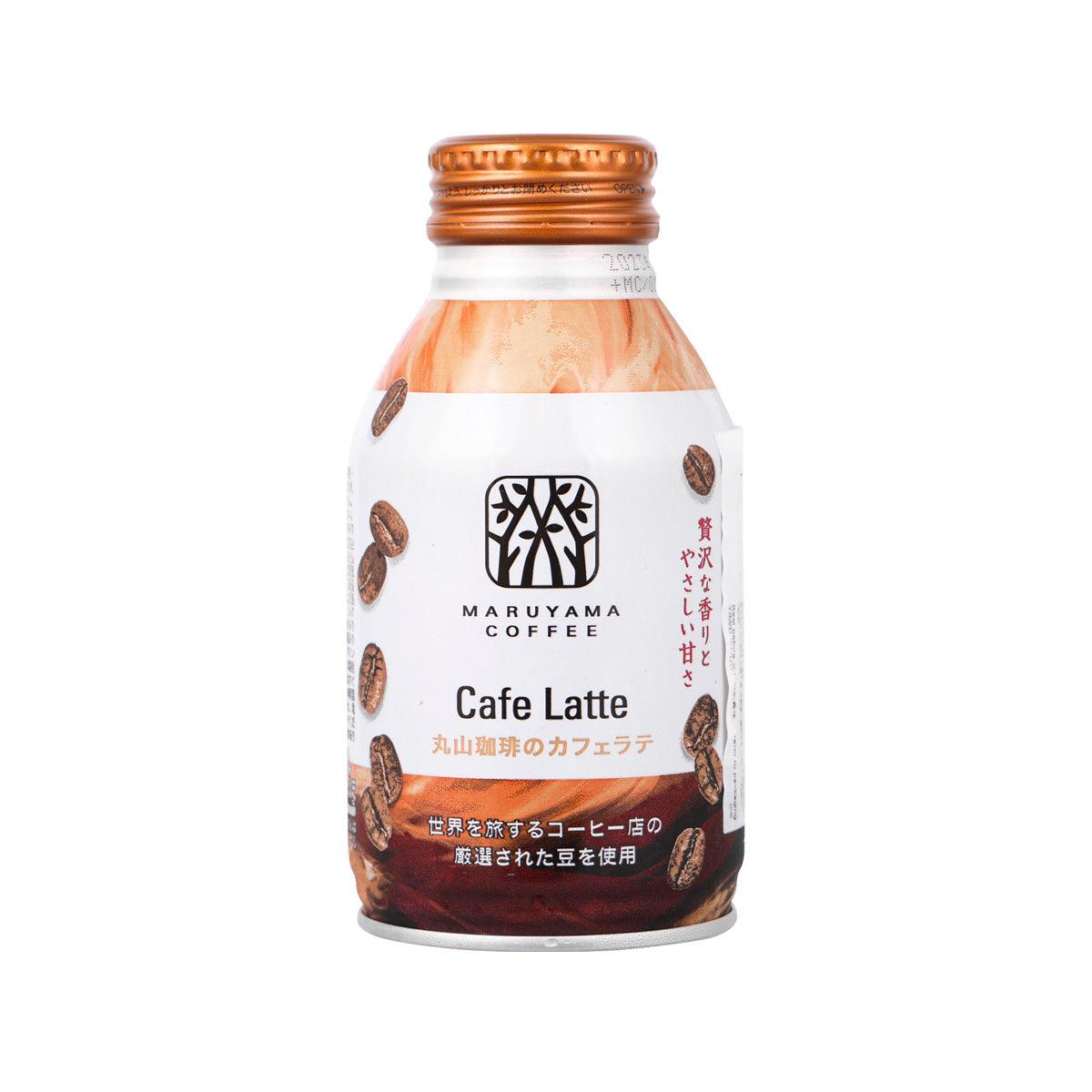 MARUYAMA COFFEE Cafe Latte bottled drink with orange cap and coffee-bean label