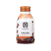 MARUYAMA COFFEE Cafe Latte bottled drink with orange cap and coffee-bean label