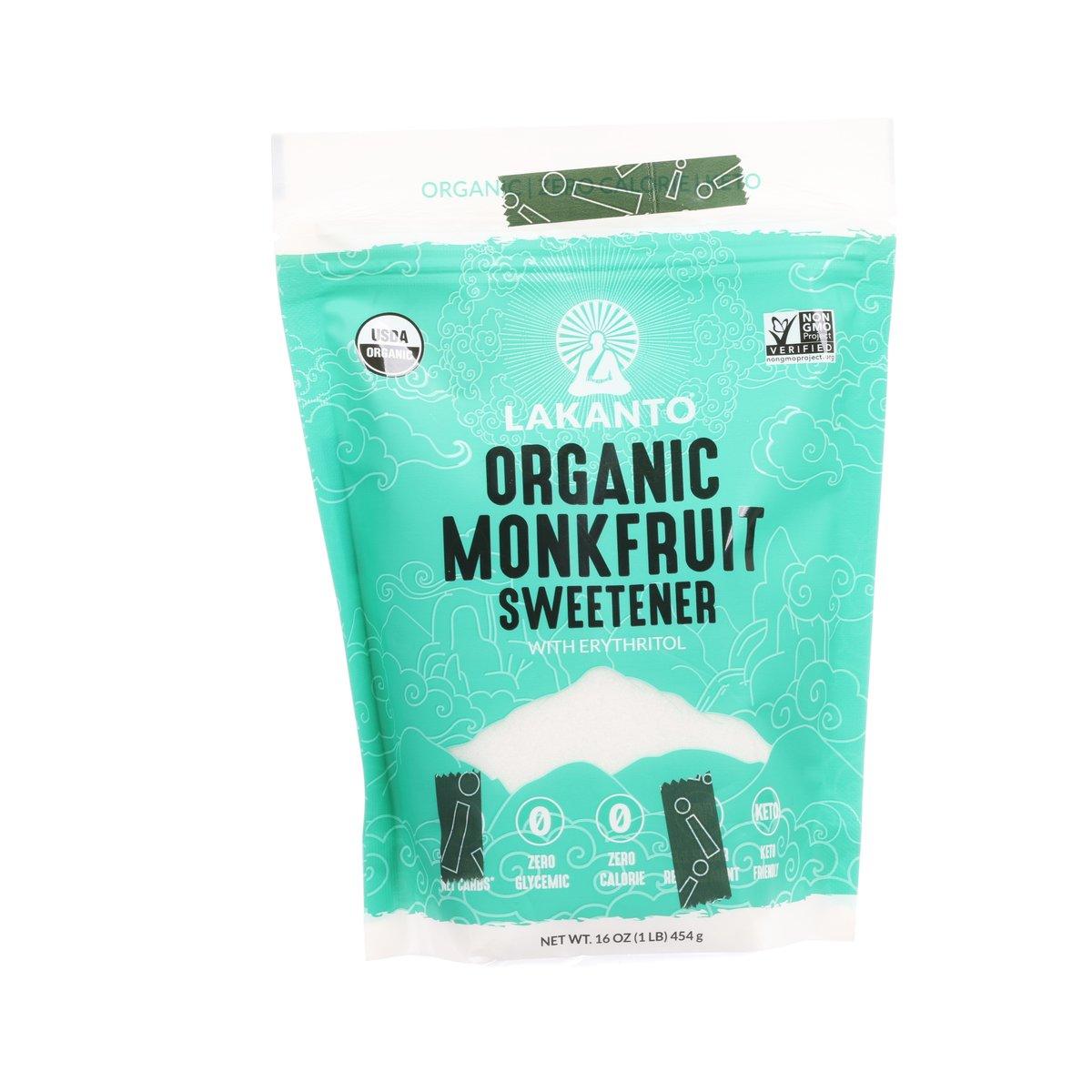 LAKANTO Organic monk fruit sweetener pouch, 454 g