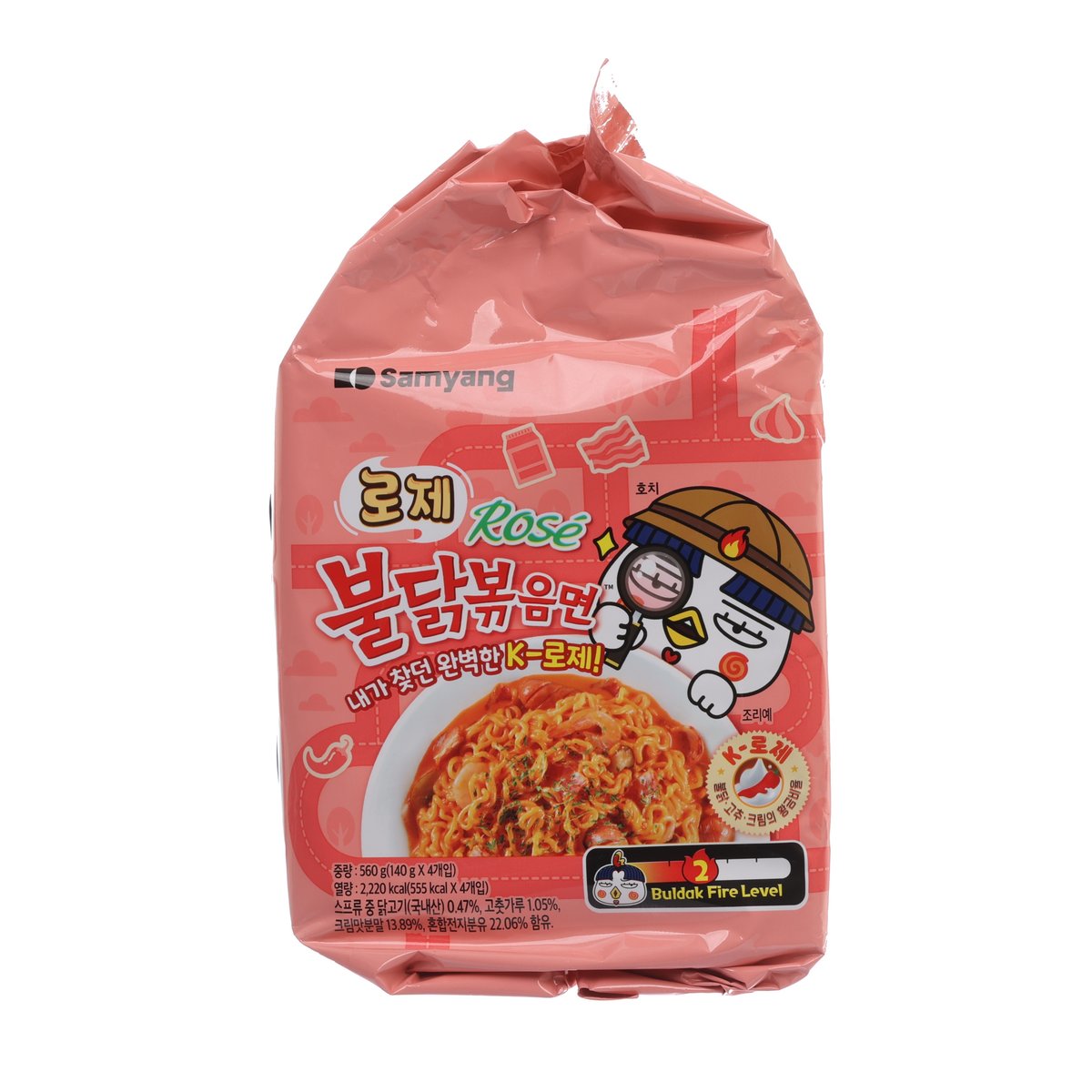 SAMYANG Rosé Cream hot spicy chicken noodle 4-pack bag