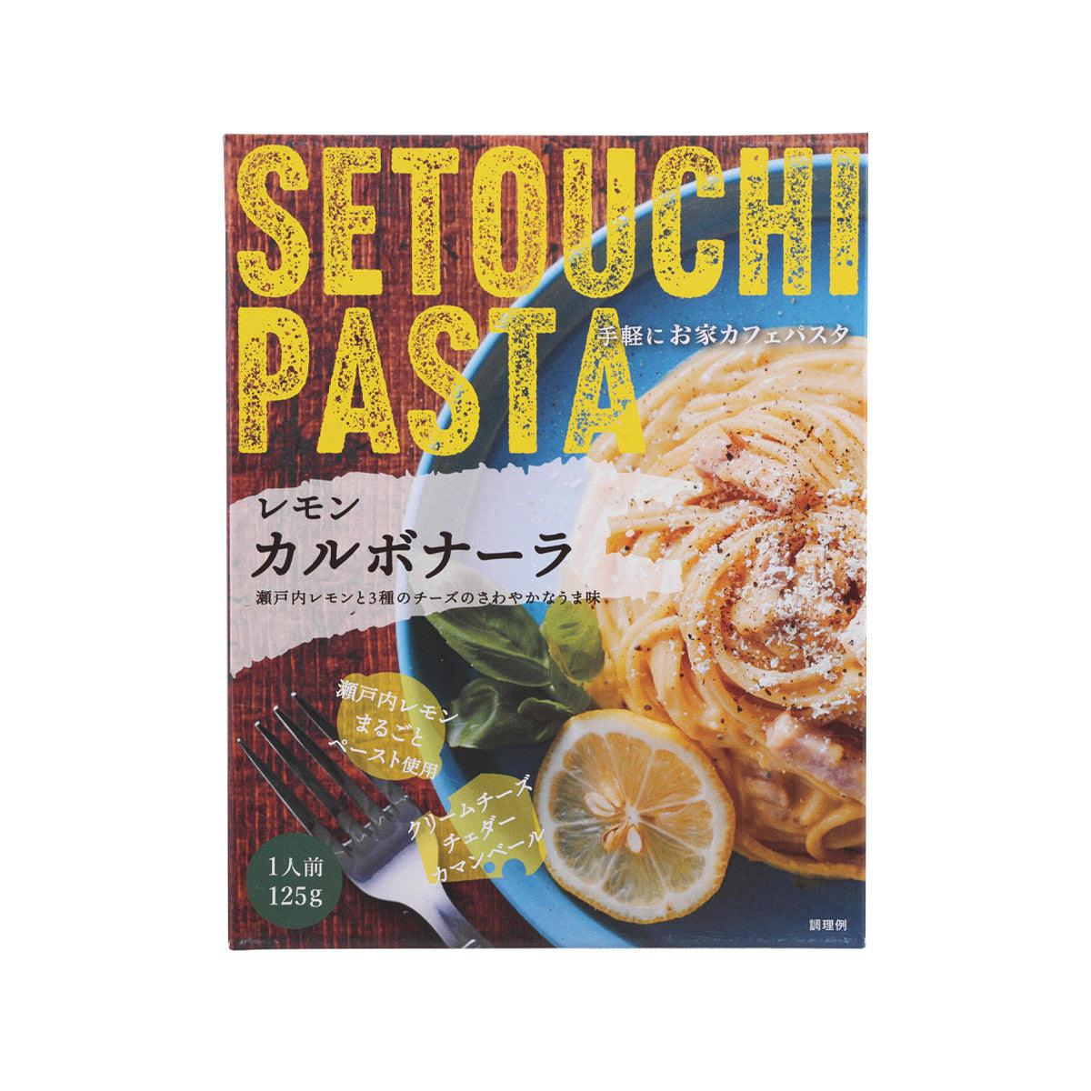 YAMATO FOODS Setouchi pasta sauce box, lemon carbonara, 125g, front view