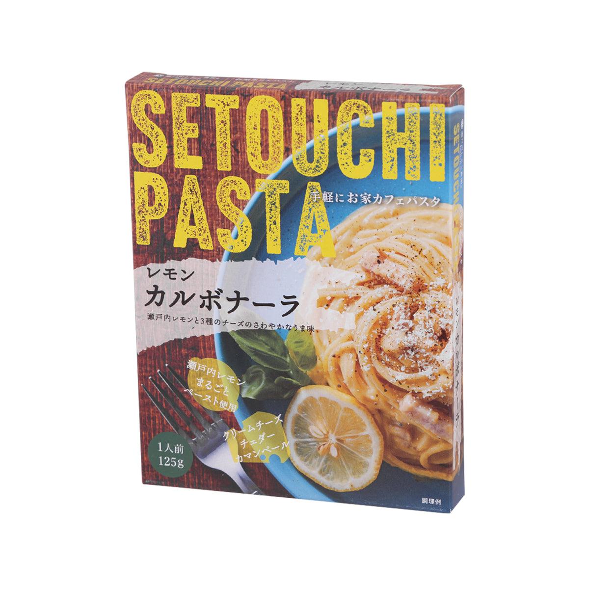 YAMATO FOODS Setouchi pasta sauce box, lemon carbonara, 125g, angled front