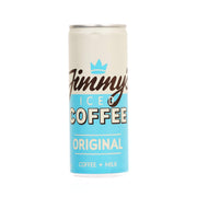 Iced coffee latte can, Original, coffee + milk, blue and white label