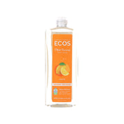 ECOS lemon dish soap bottle 739 mL, clear plastic, orange front label