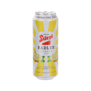 STIEGL Radler lemon malt beverage can, yellow with lemon graphic
