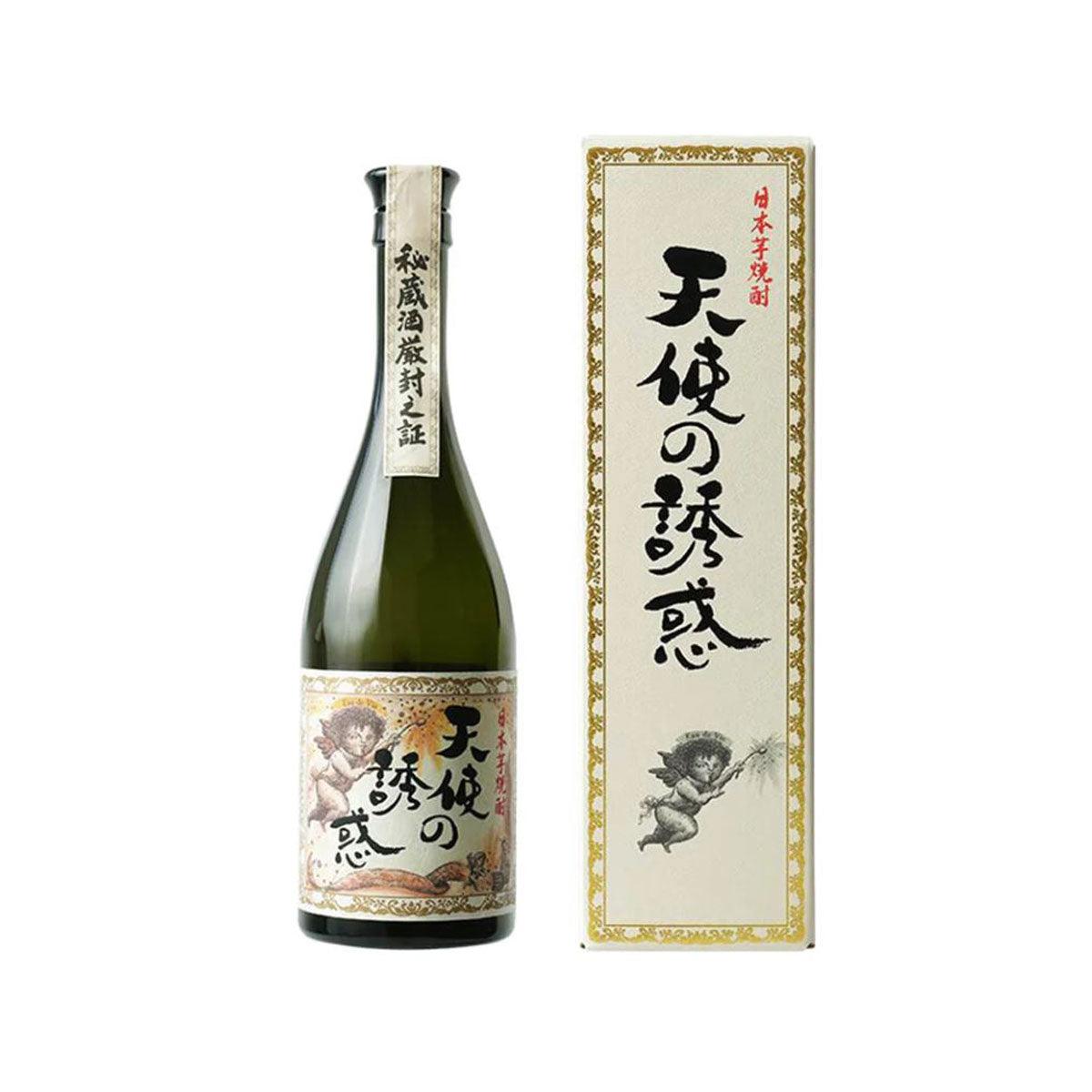 NISHI imo shochu bottle with gold-edged label and matching gift box