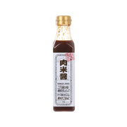 SEIYUFOODS garlic miso BBQ sauce bottle, dark brown, gold cap, front label