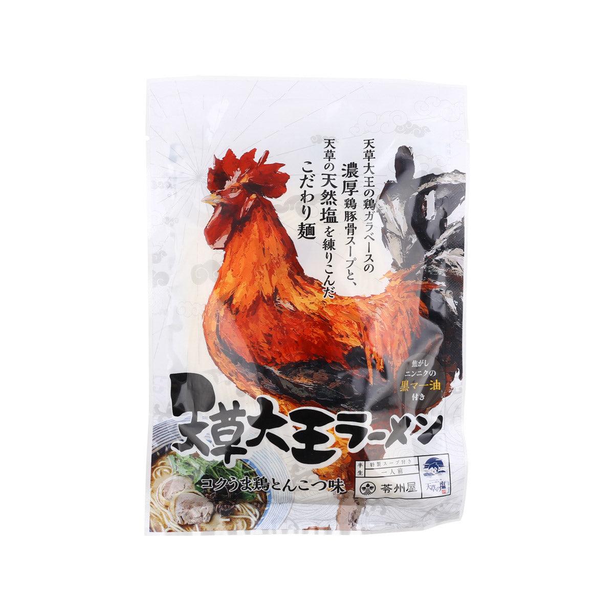 Chicken ramen soup packet with roast chicken and rooster graphic, 150 g