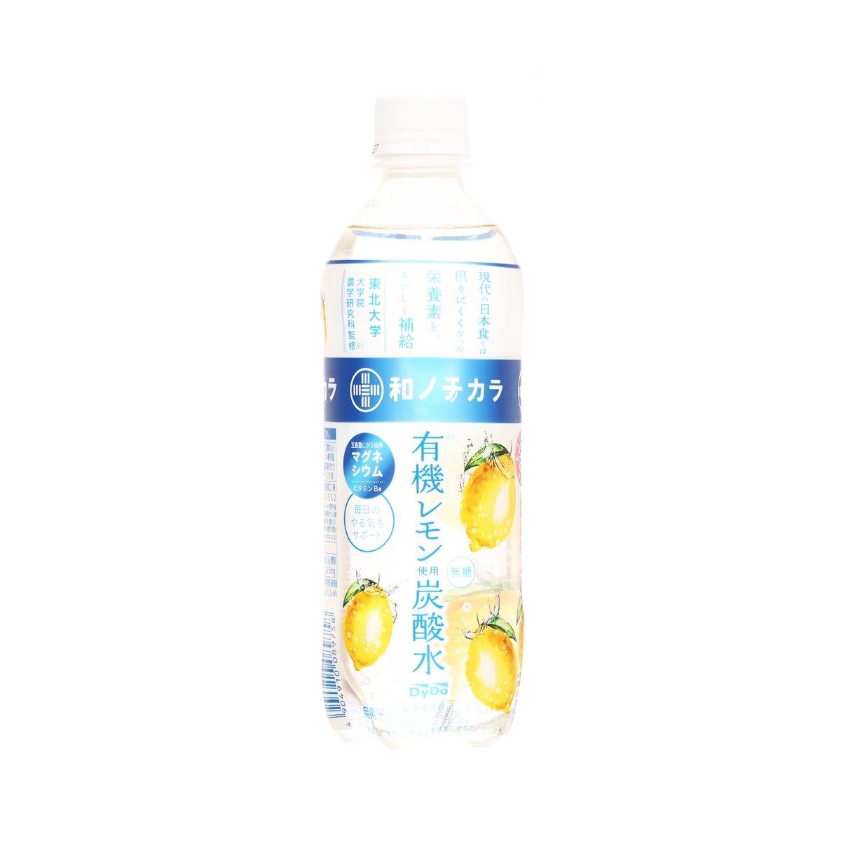 DYDO PET lemon soda water no sugar, 500 mL bottle with lemon label