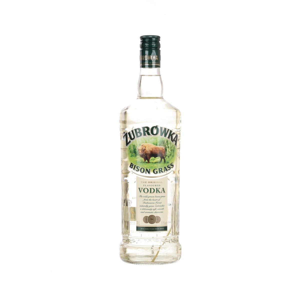 ZUBROWKA Bison Grass Vodka bottle with front label and bison illustration