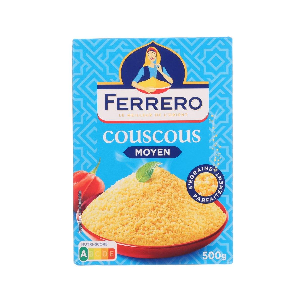 FERRERO couscous Moyen 500g box, blue with couscous bowl graphic