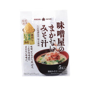 White miso soup powder pouch with front label, 5 servings