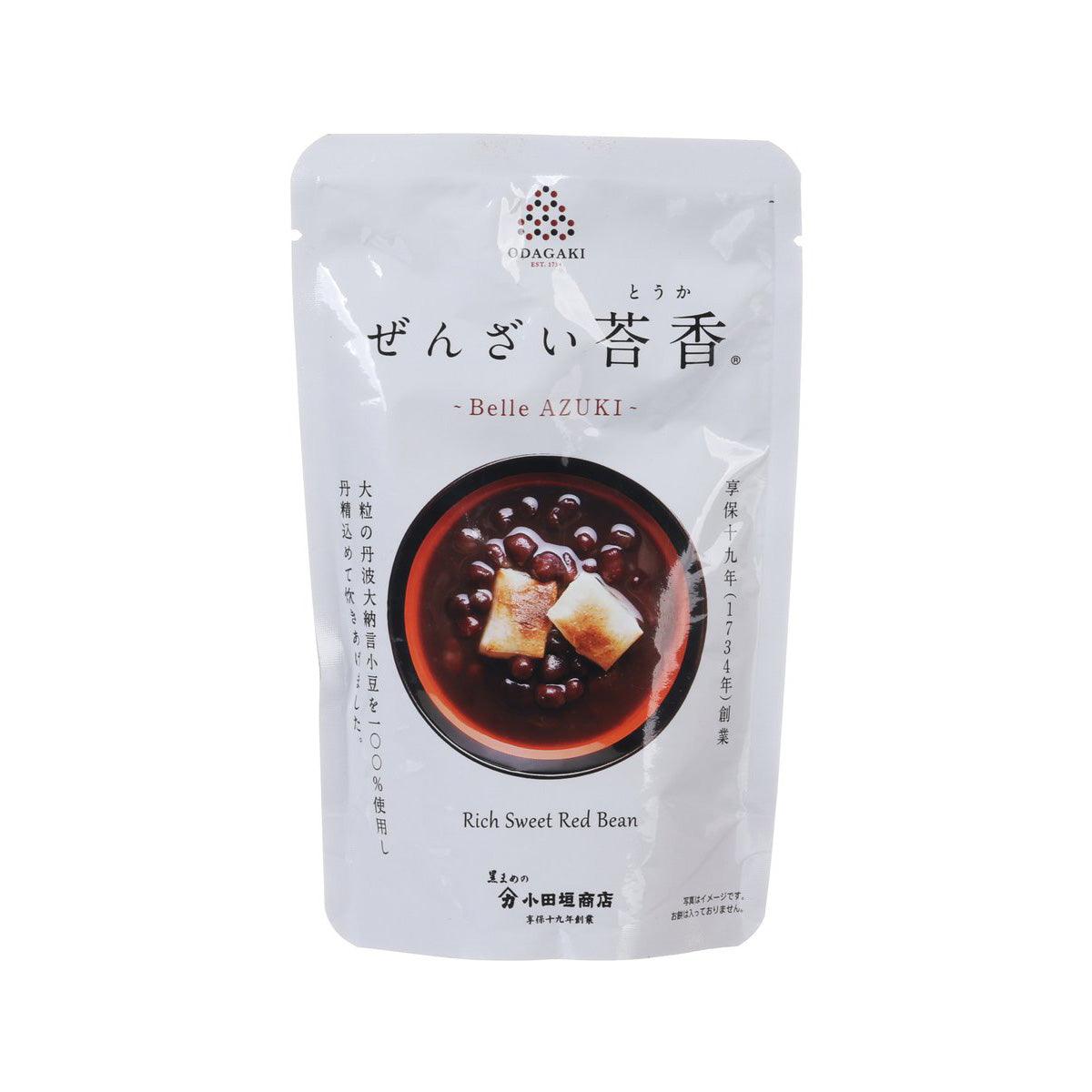 Rich sweet red bean soup pouch with bowl photo, ODAGAKI front label