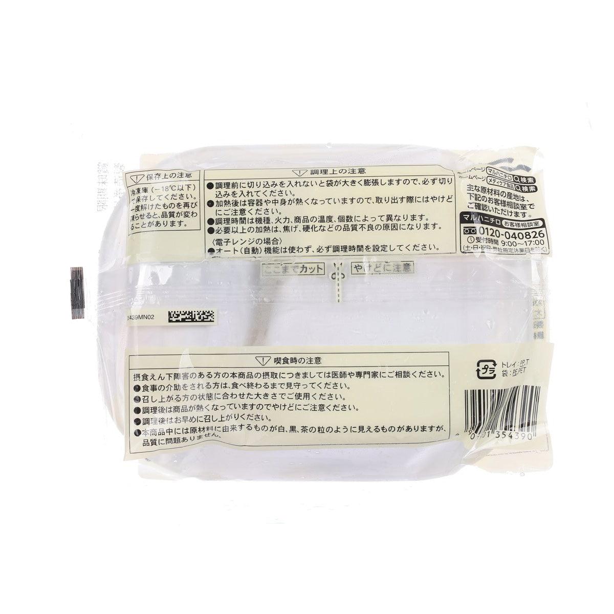 Ready-to-eat steamed chicken with sesame sauce pouch, back label with barcode and instructions