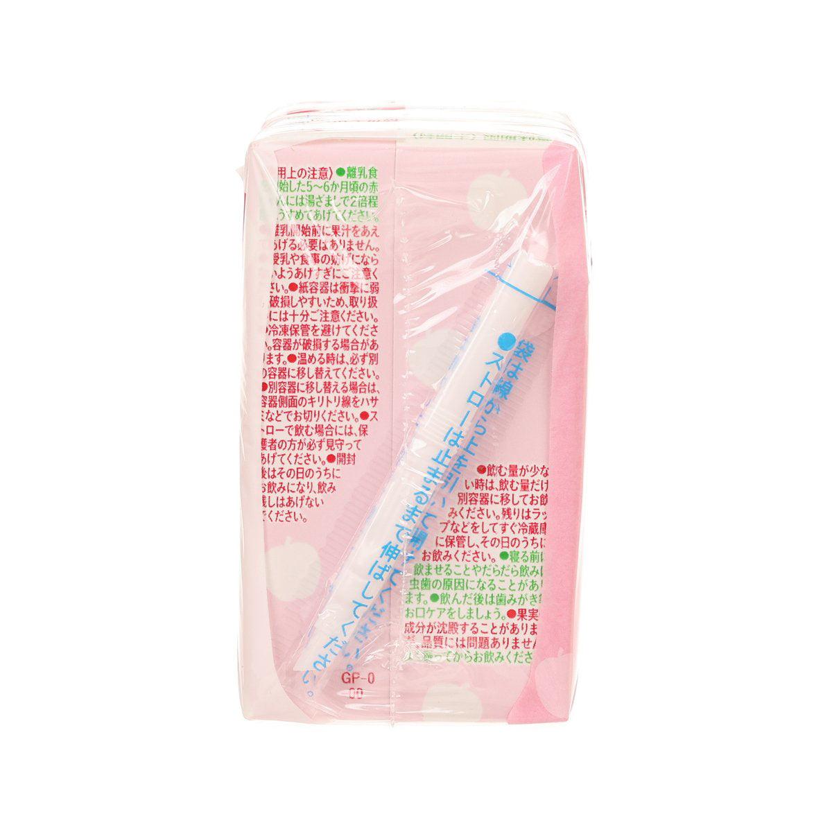 WAKODO apple drink with iron side view carton, pink with blue text and icons