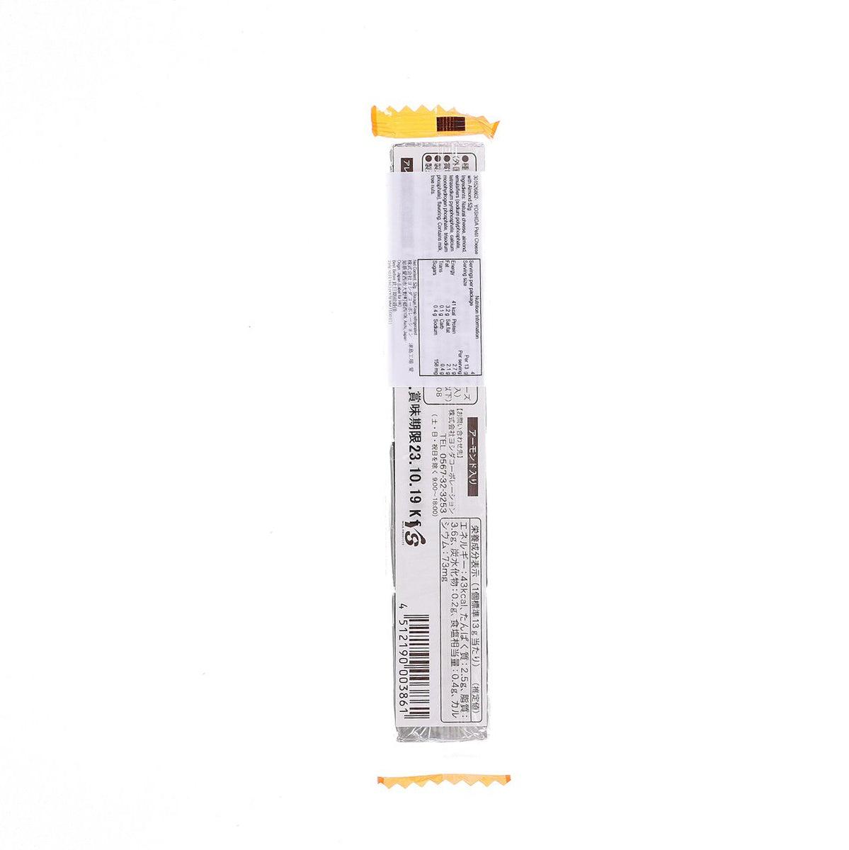Petit cheese almond snack package back with barcode and ingredient panel