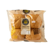 HENLLAN white baps bread rolls, 4-pack in clear plastic wrapper