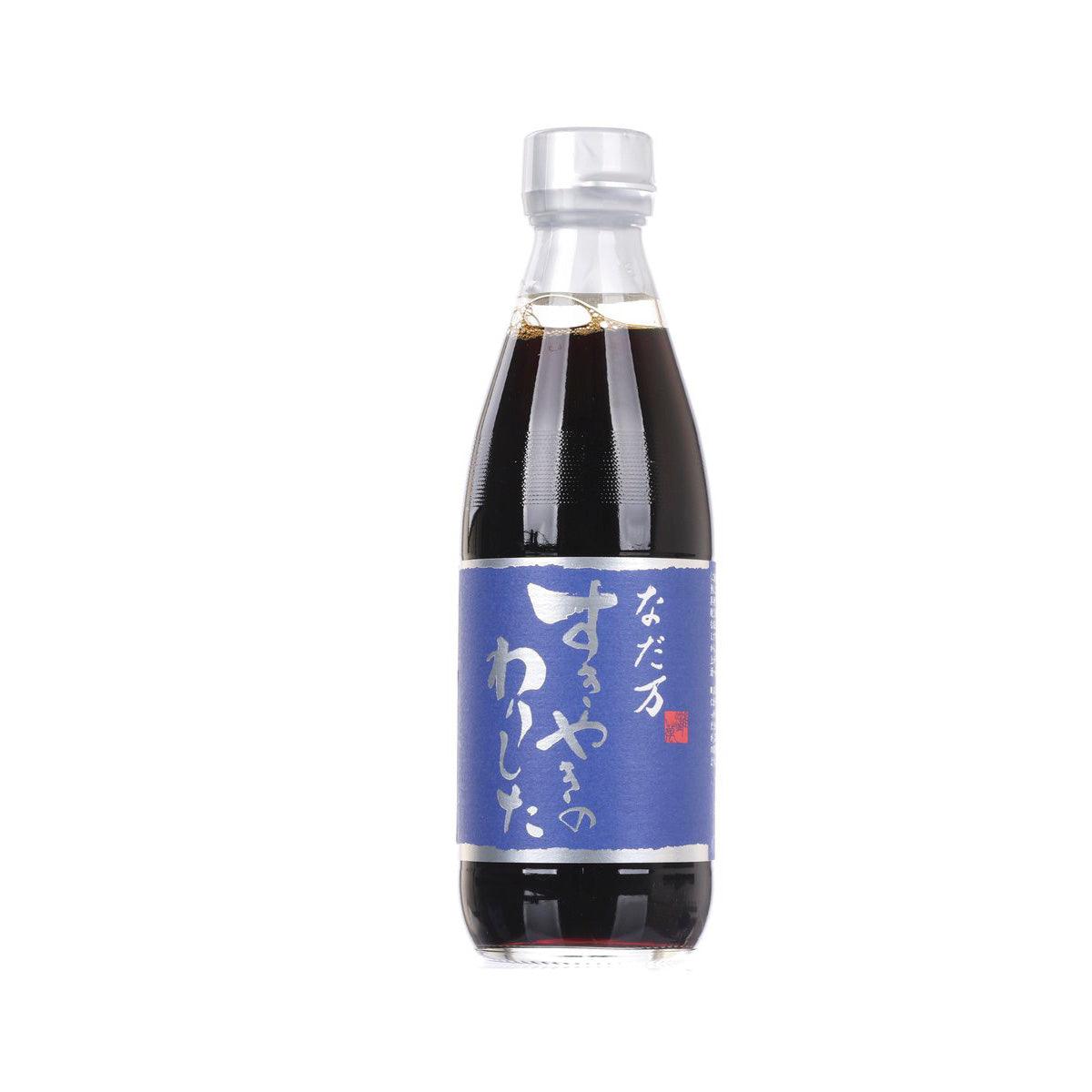 NADAMAN Warishita sukiyaki soup base bottle, 350 mL, dark brown with blue label