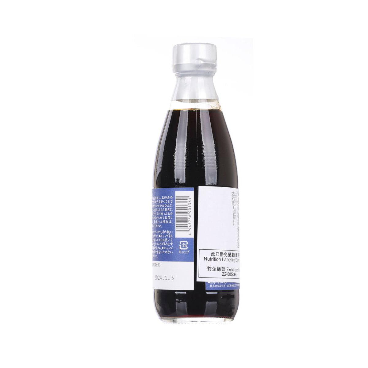 NADAMAN Warishita sukiyaki soup base bottle, 350 mL, back label with barcode