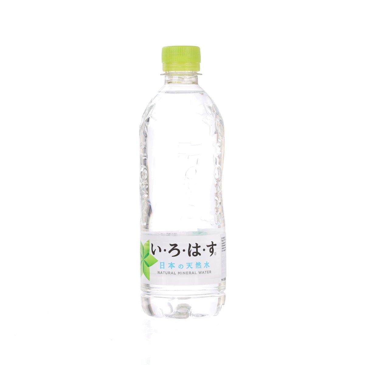 I-LOHAS natural mineral water PET bottle, 540mL, lime green cap, front label