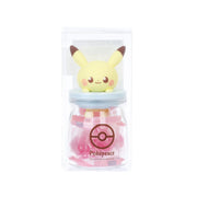 Pikachu figure candy bottle toy in clear blister, with pink candy package