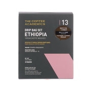 Coffee drip bag set box with Ethiopia Yirgacheffe washed label, 13
