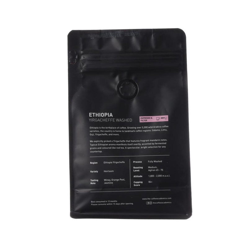 THE COFFEE ACADEMICS Coffee Beans - 13 Ethiopia Yirgacheffe Washed  (200g)