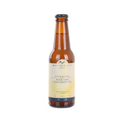 MINDFUL SPARKS pear lime cinnamon sparkling tea bottle, 245 mL, amber glass