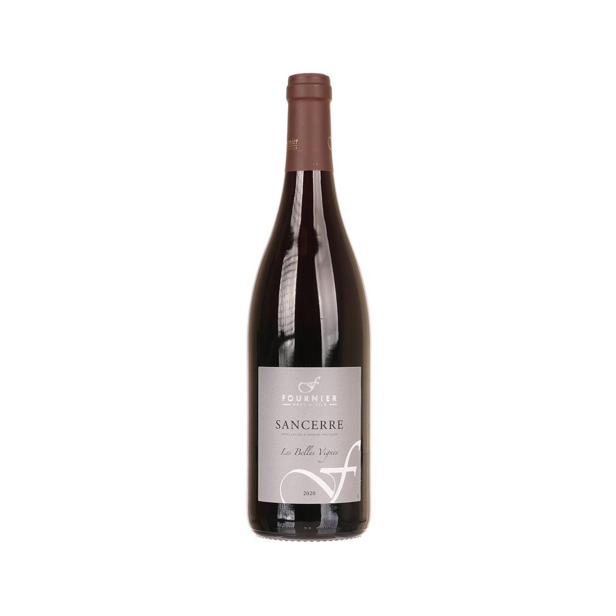 DOMAINE FOURNIER Sancerre red wine bottle, front label, brown glass, cork top