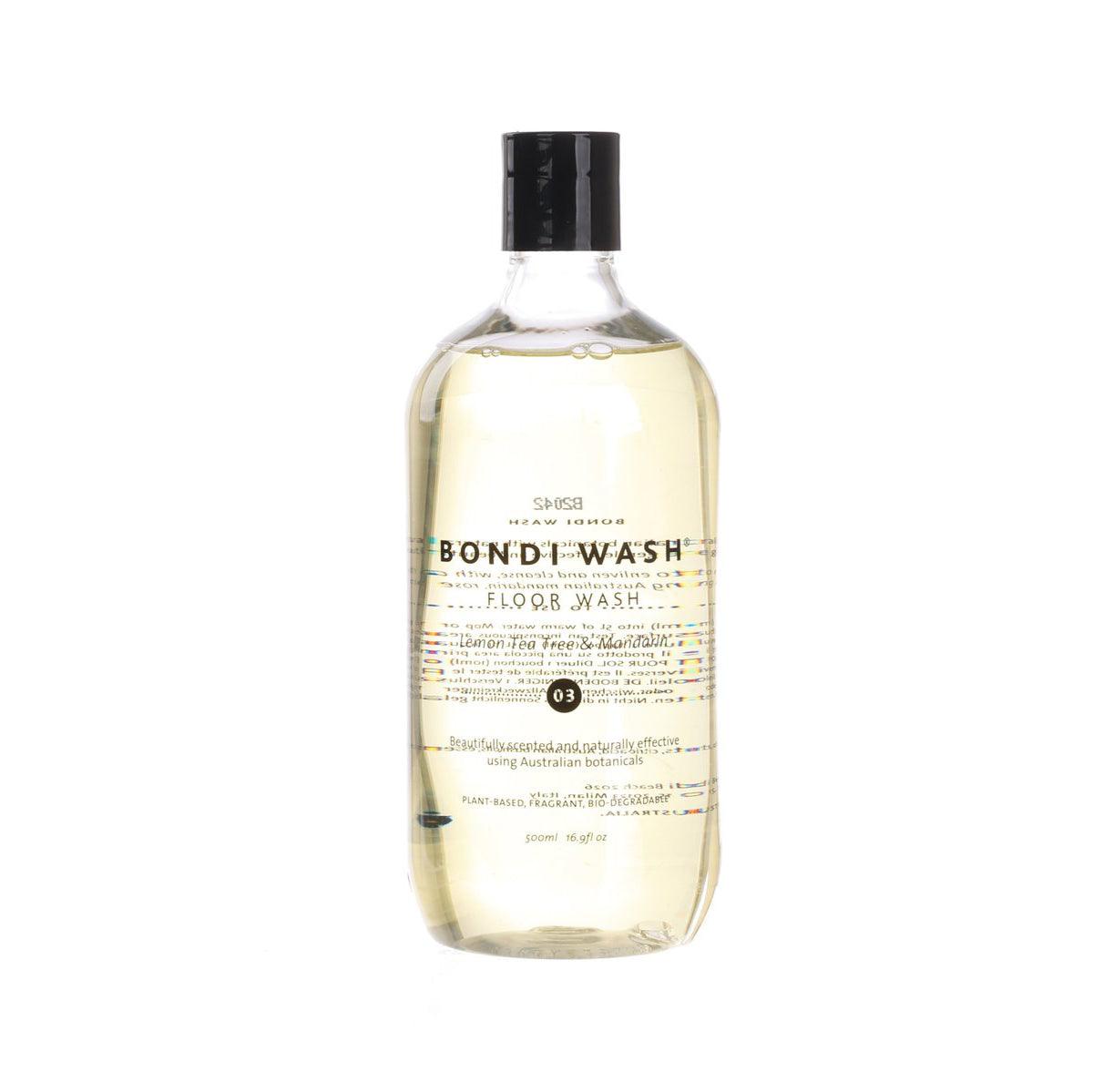 BONDI WASH floor wash bottle with pumpless cap, Lemon Tea Tree & Mandarin scent
