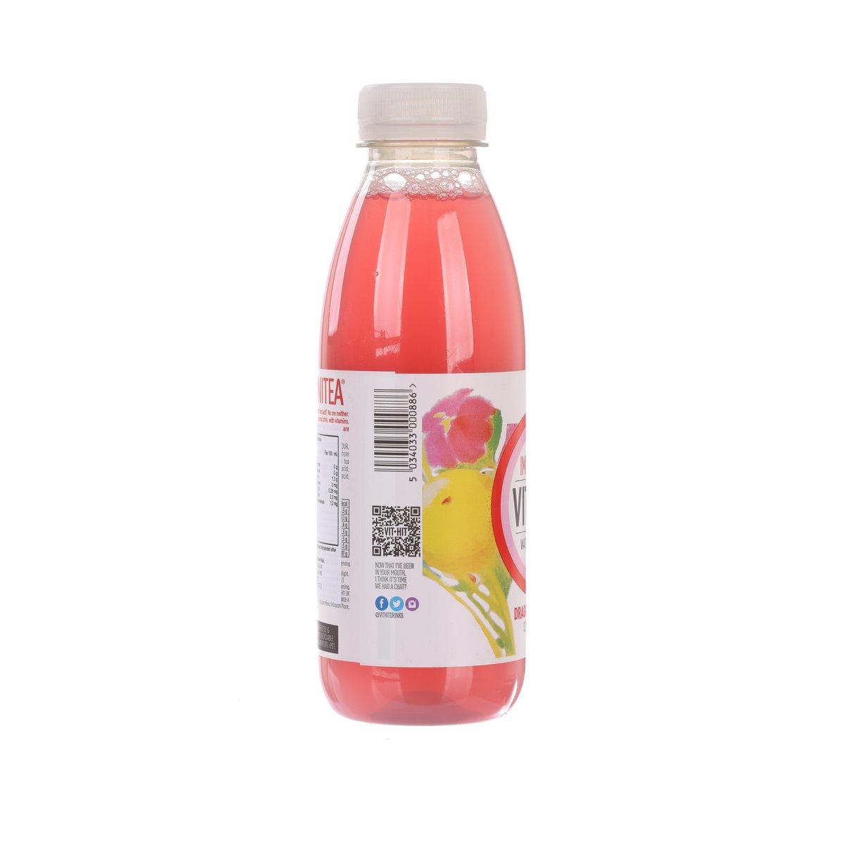VITHIT Immunitea vitamin tea bottle, 500 mL, side label with barcode