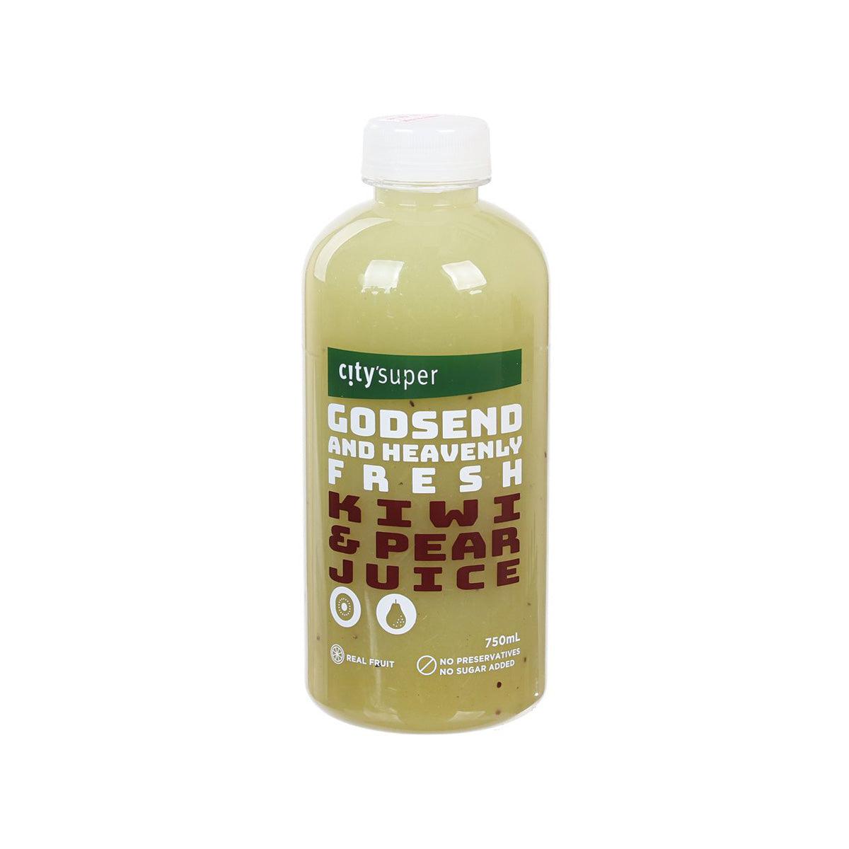 CITYSUPER kiwifruit & pear juice, 750 mL bottle with front label
