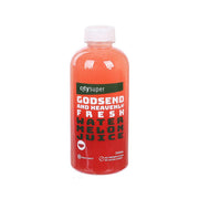 CITYSUPER watermelon juice bottle, 750 mL, orange-red label with watermelon graphic
