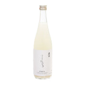 KUBOTA nigori sake bottle, cloudy pale white with front label and glass cap