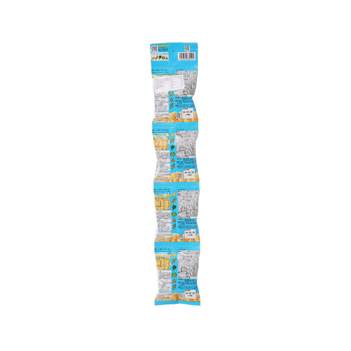 TOHATO Anpanpan potato and corn snack pouches, salt, back label and info
