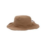 Beige UV safari sun hat with wide brim and adjustable chin cord