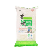 LONG KOW organic cellophane noodle pack, front view with green branding