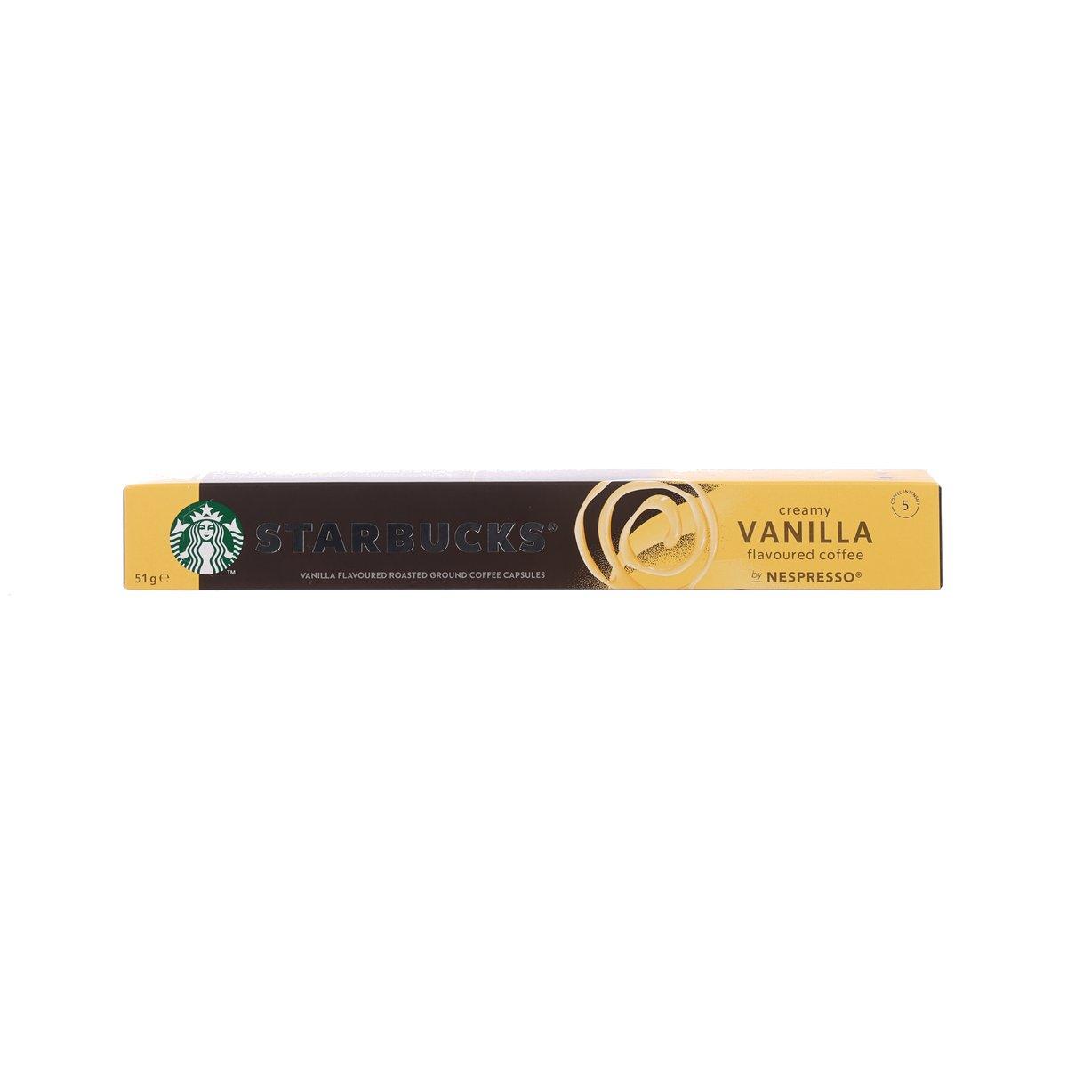 STARBUCKS vanilla coffee capsule box, Creamy Vanilla flavor, Nespresso compatible