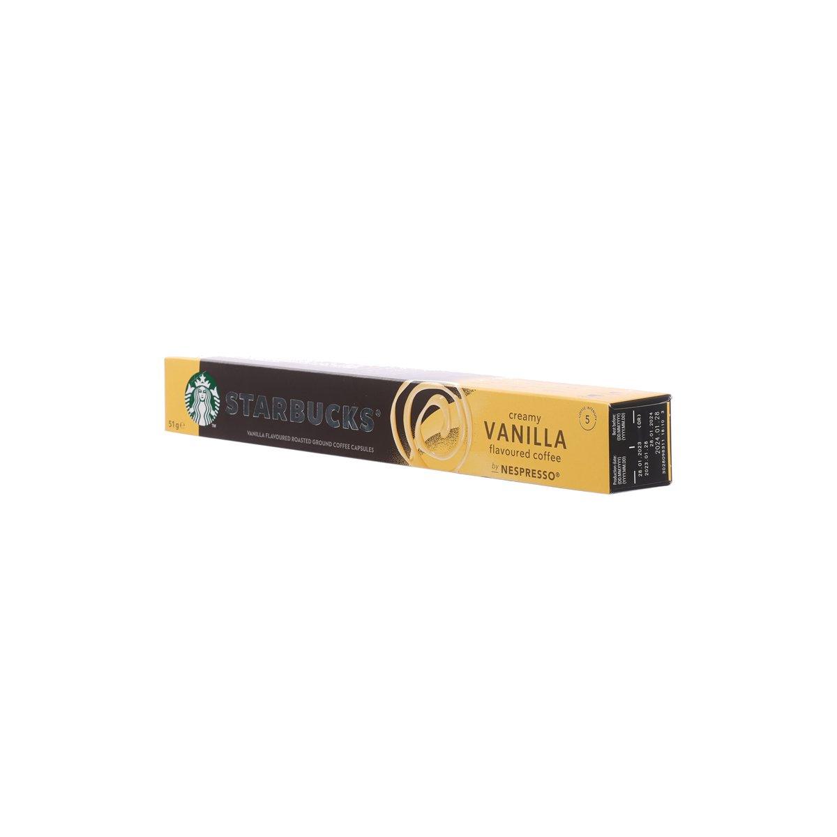 STARBUCKS vanilla coffee capsule box, Creamy Vanilla flavor, Nespresso compatible