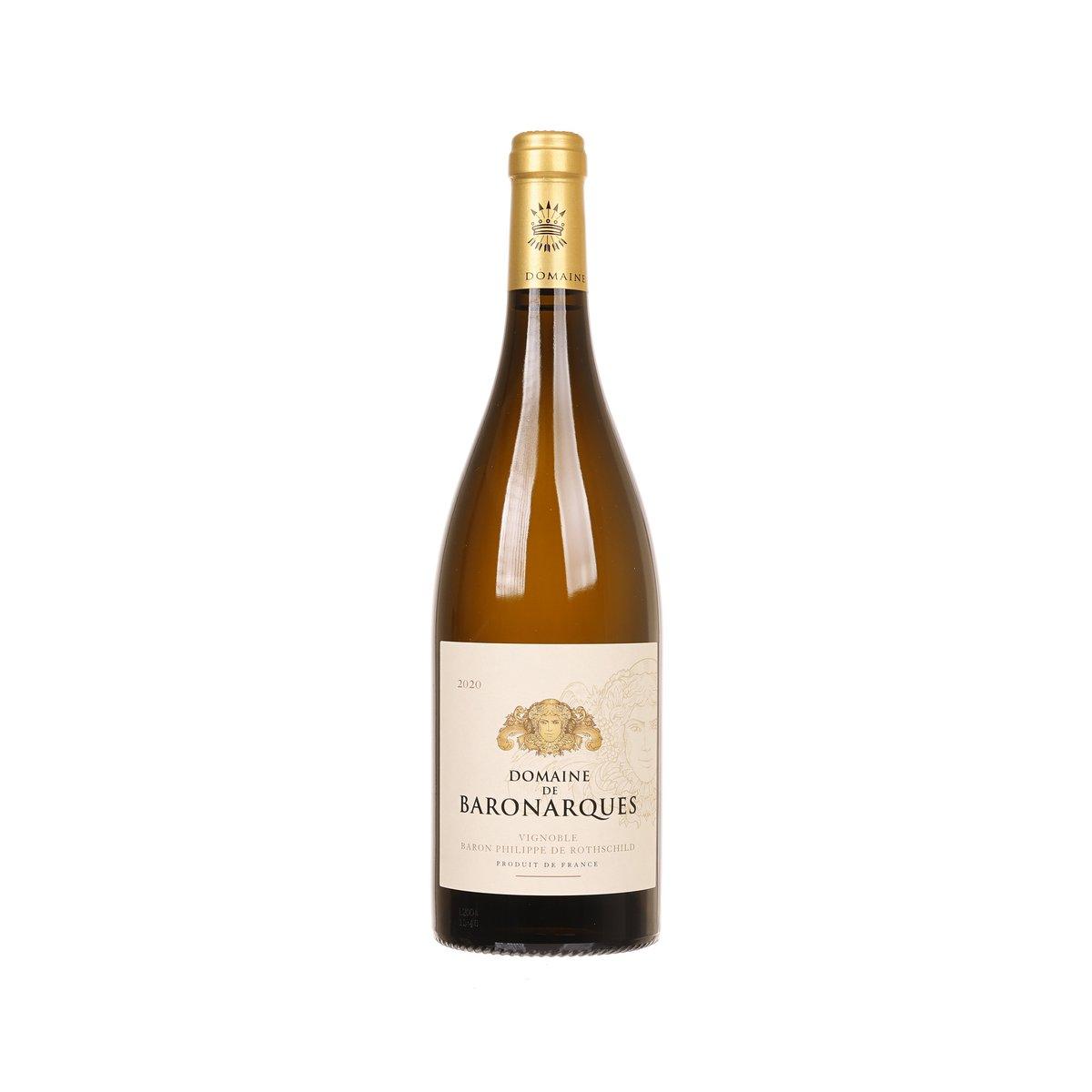 DOM DE BARON'ARQUES Limoux Blanc 2020 white wine bottle, 750 mL, front label