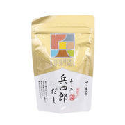 Flying fish soup stock pack, gold and white pouch with brand logo