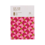 Delicate palmiers pastry gift box, pink with geometric ribbon pattern