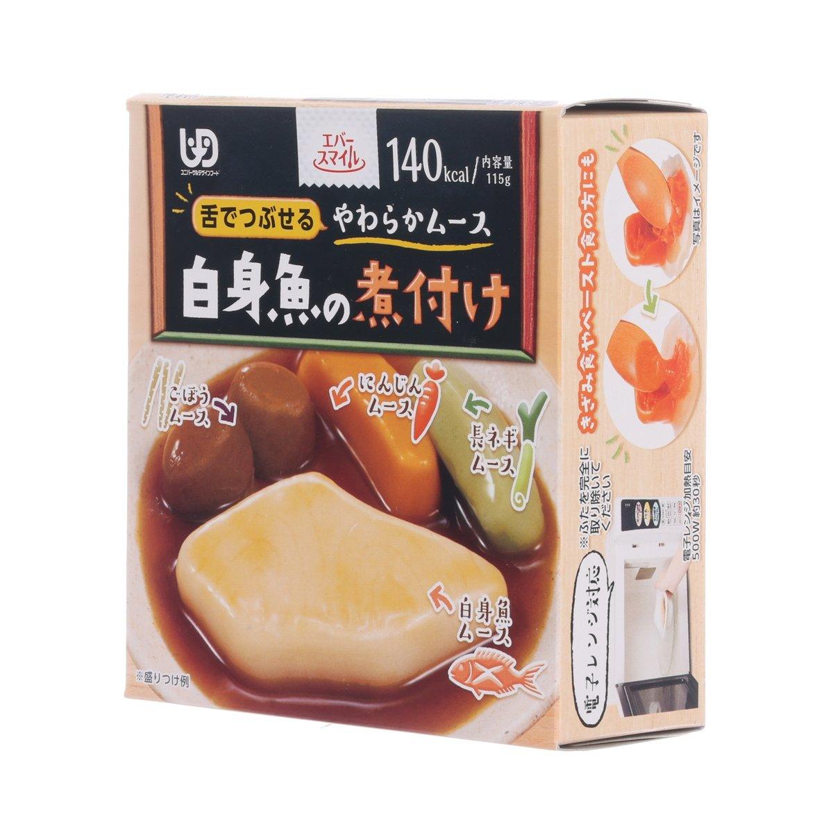 Japanese-style meal box side with white fish in sauce graphic, 115 g