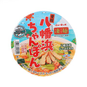 YAMADAI chanpon ramen cup with printed lid, seafood and pork toppings shown