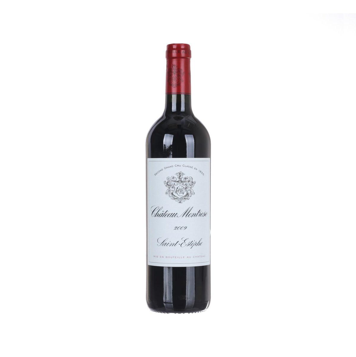 Red wine bottle with front label, Saint-Estephe 2009, 750 mL